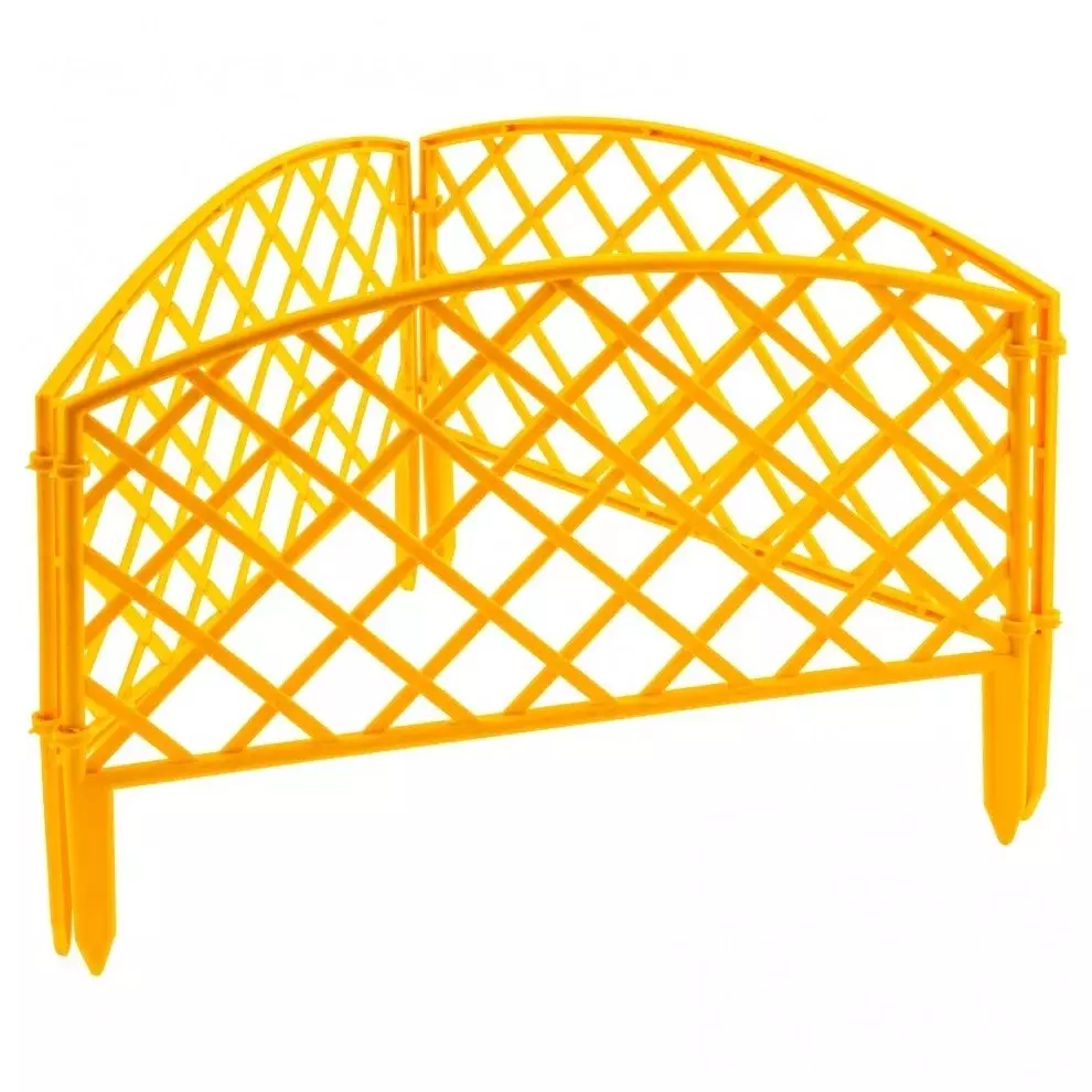 Декоративный забор Сетка, 24х320 см, желтый, / Palisad
