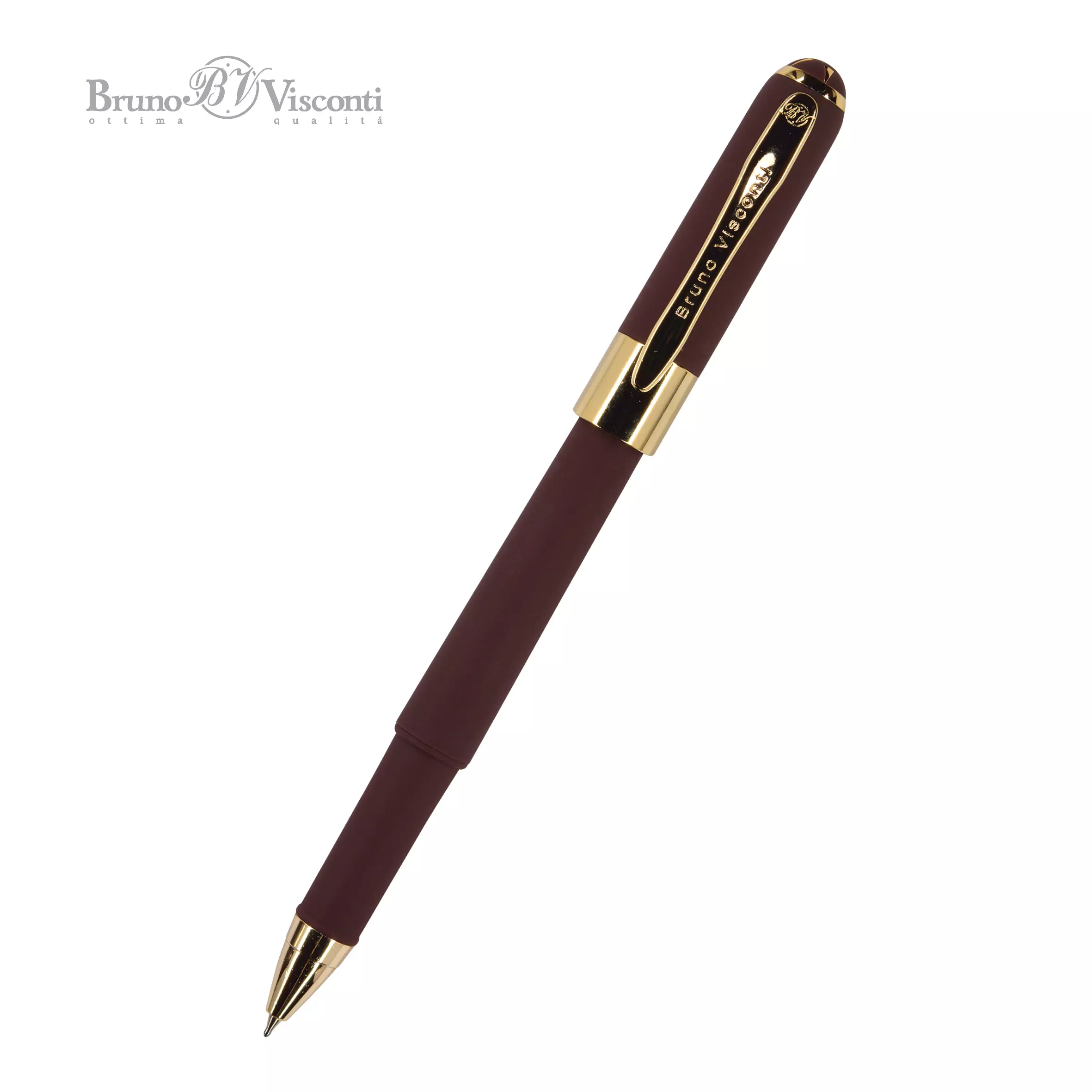 Шариковая ручка синие чернила, BrunoVisconti Monaco, коричневый корпус, 20-0125/05 