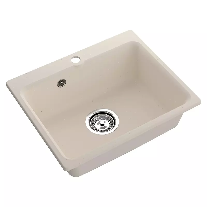 Кварцевая мойка для кухни 52х43х16 см Reflexion Optima RX0952WH белый, прямоугольная