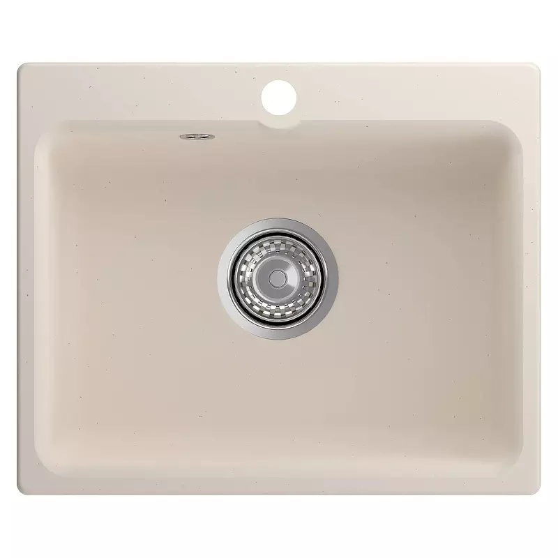 Кварцевая мойка для кухни 52х43х16 см Reflexion Optima RX0952WH белый, прямоугольная