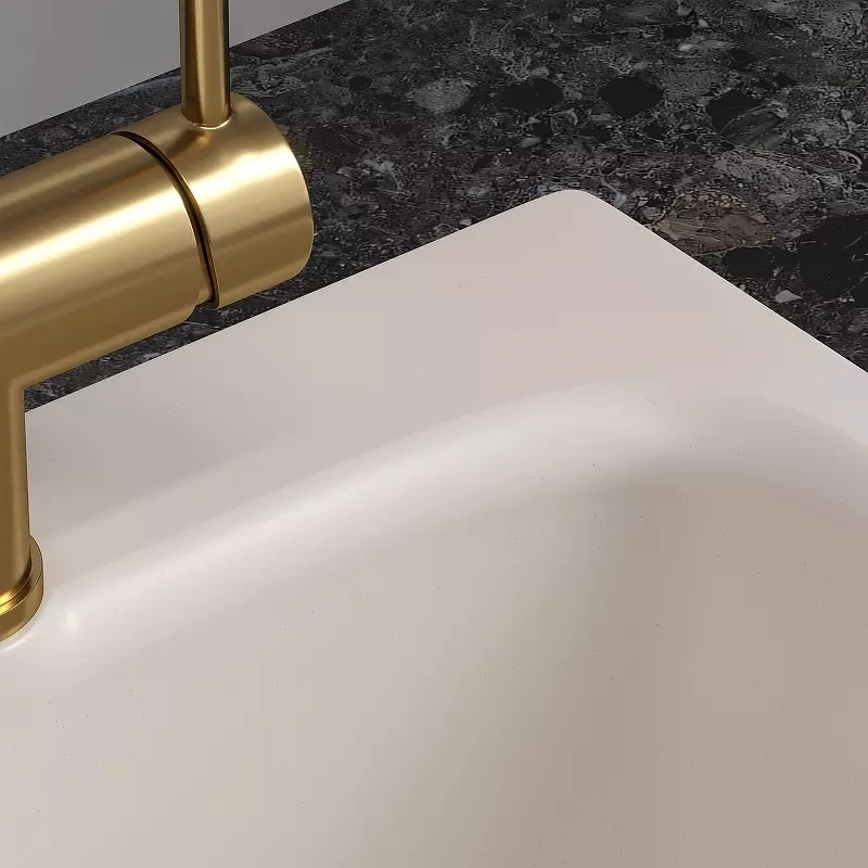 Кварцевая мойка для кухни 52х43х16 см Reflexion Optima RX0952WH белый, прямоугольная