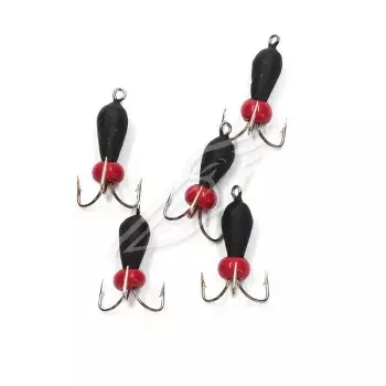 Мормышка вольф. безнасадочная &quot;ЯМАН&quot; Черт с петлей, d-3 мм, вес 0,6 г, бисер, (уп. 5шт)