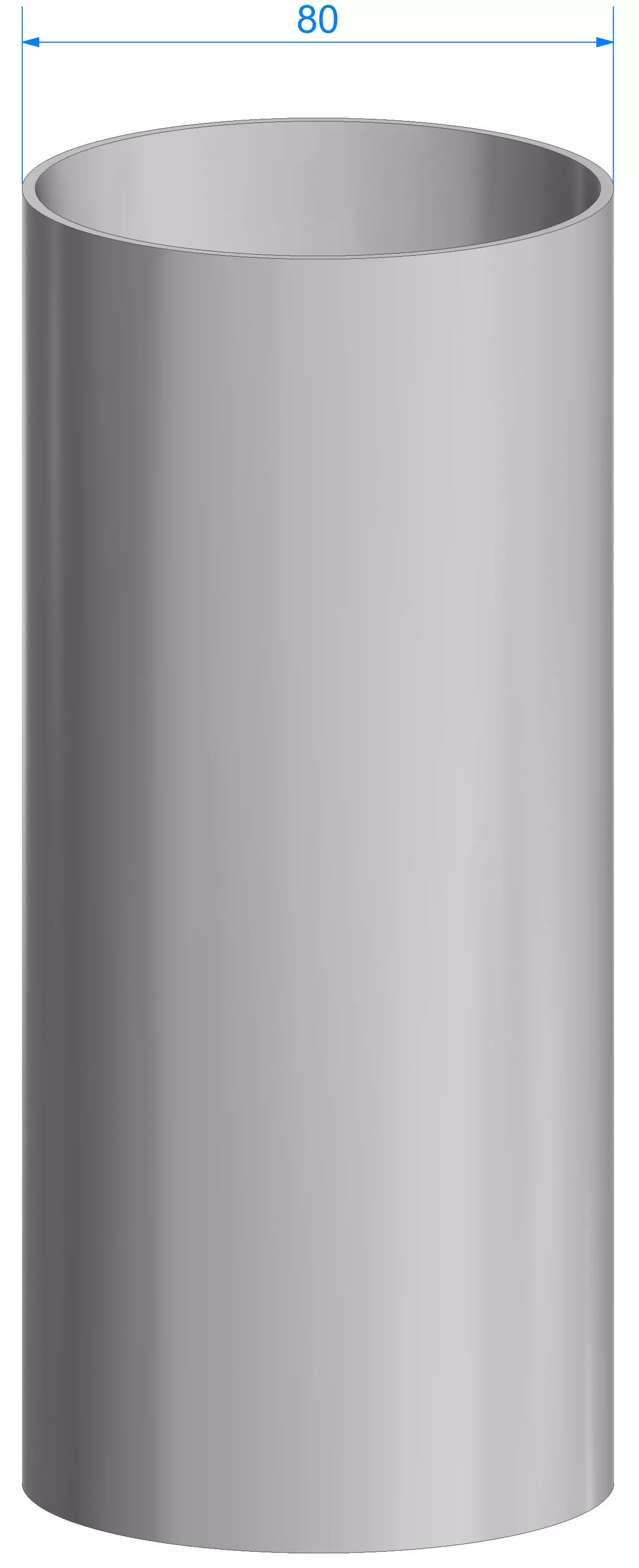 Водосточная труба пластиковая Docke Standart d80 мм 2 м темно-коричневый