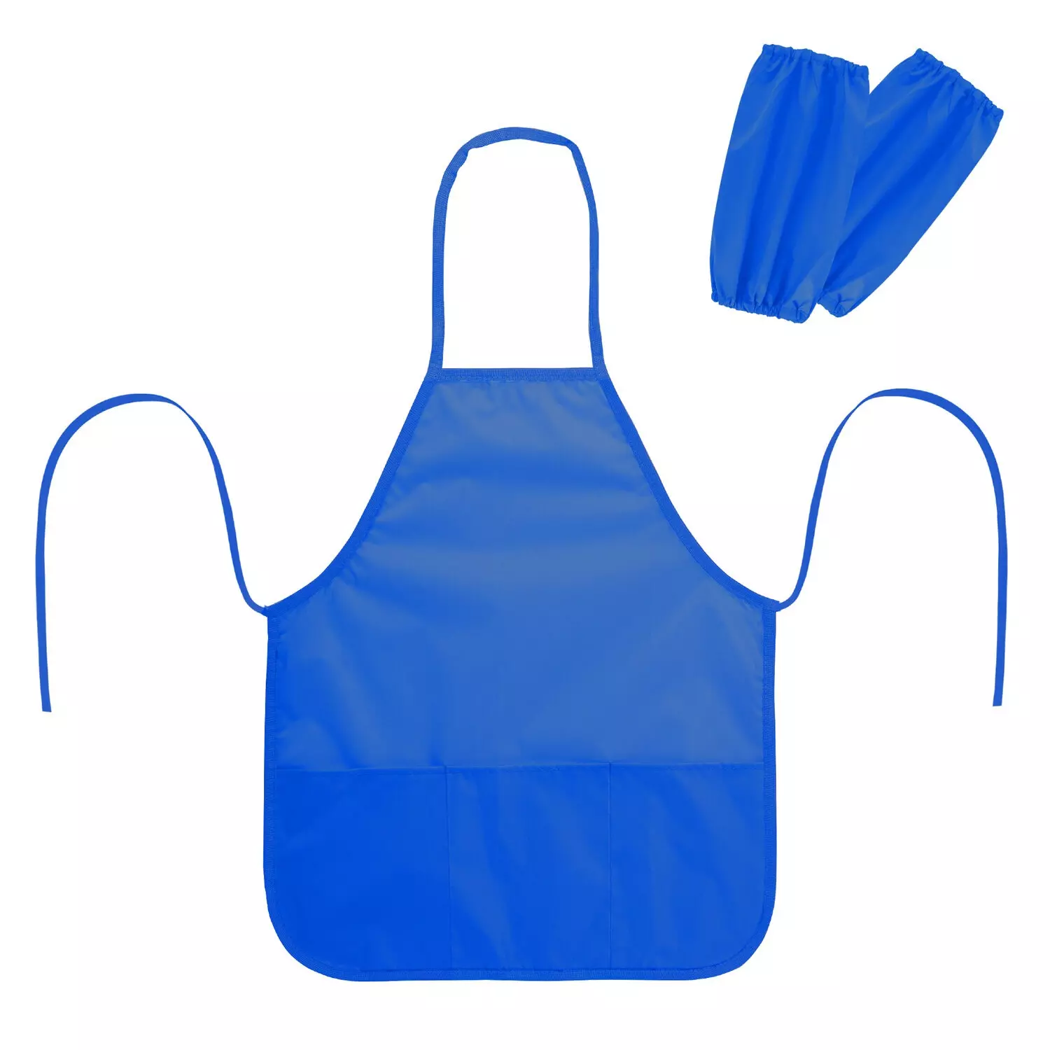 Фартук с нарукавниками для уроков труда 39х49 см, 3 кармана, синий, ПИФАГОР 273750