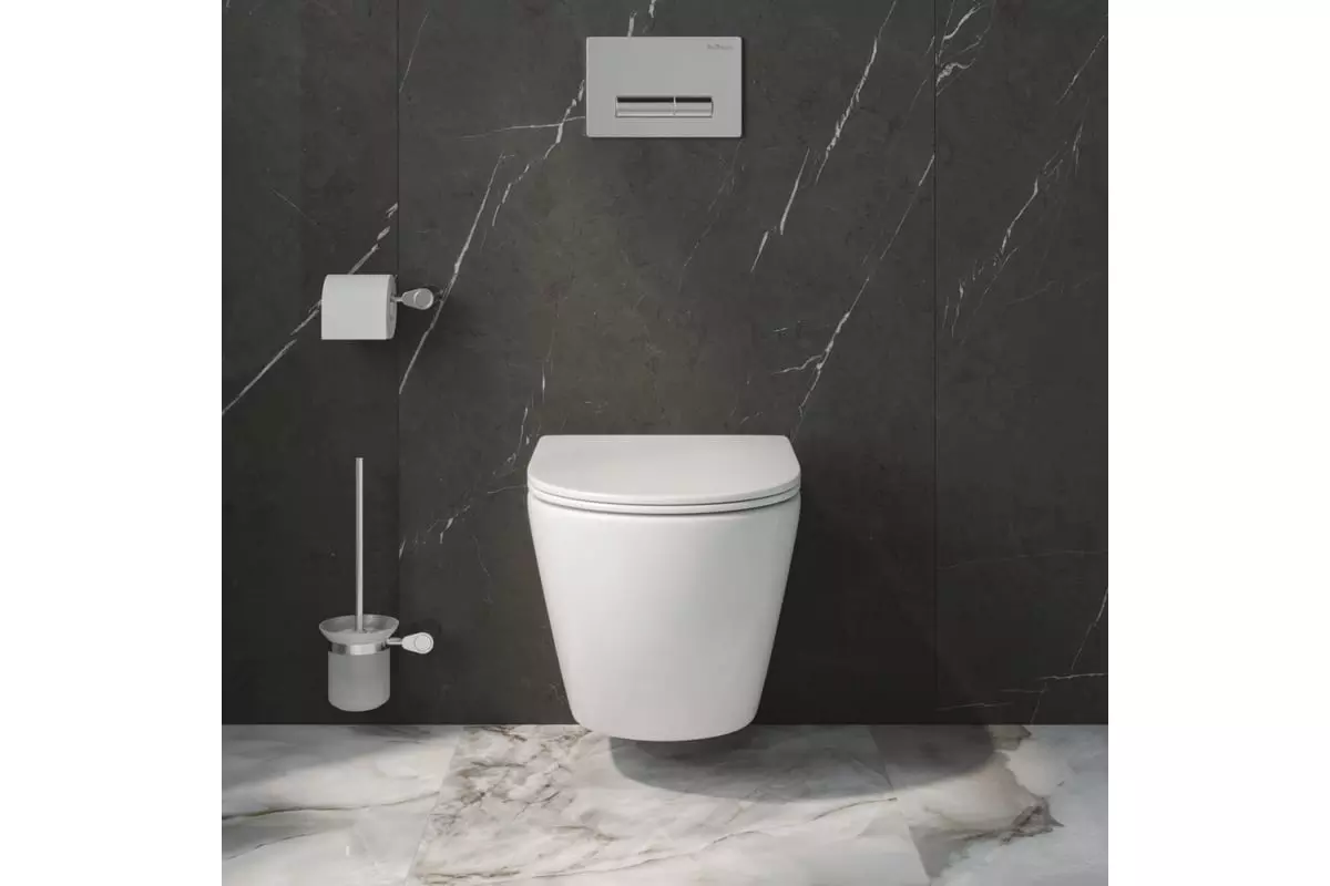 Подвесной унитаз BelBagno UNO-TOR BB5177CH-TOR/SC смыв TORNADO, микролифт