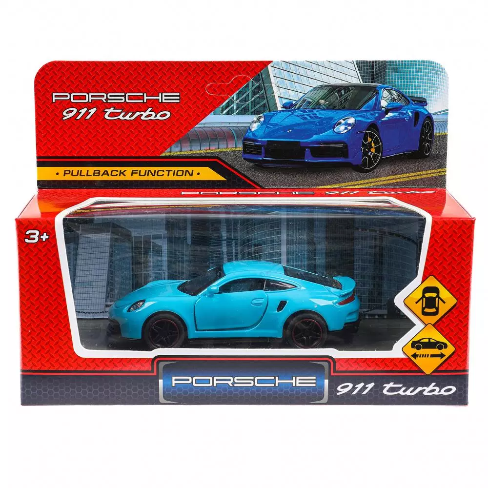 Автомобиль Porsche 911 Turbo 10,5см металл синий Технопарк 2208C0360-R2