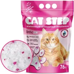 Наполнитель CAT STEP силикагелевый Arctic Pink, 7,6 л