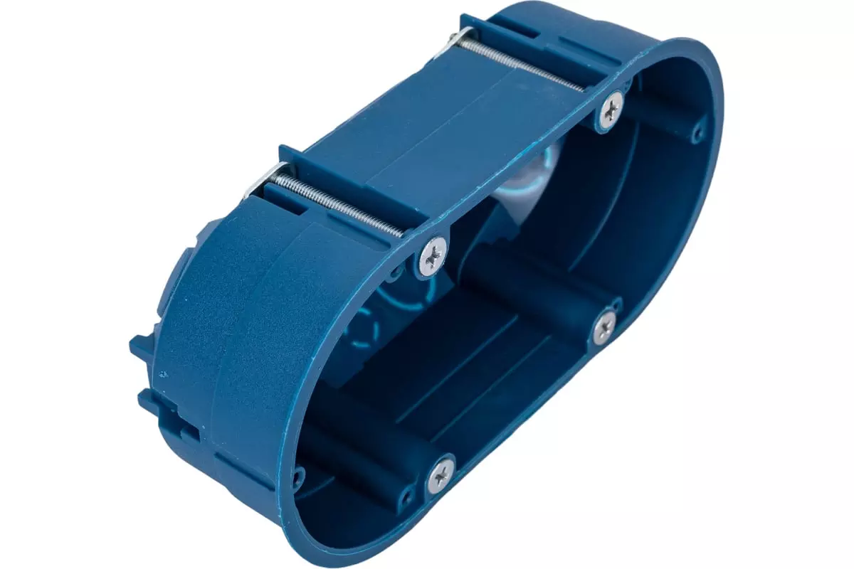 Подрозетник под гипсокартон 2-местный 140х65х45мм с лапками RUVinil 10142