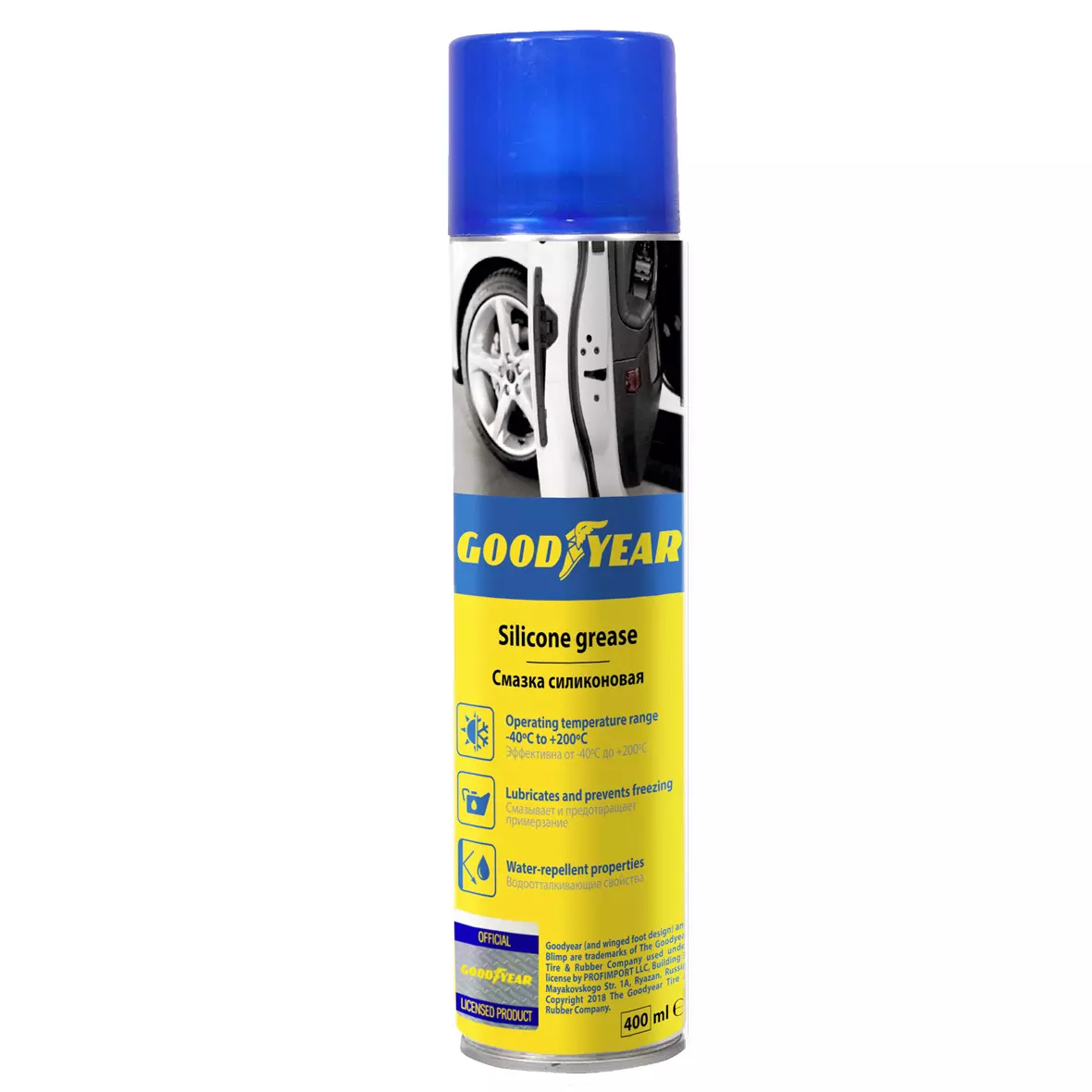 Силиконовая смазка аэрозольн4680218068588ый баллон 400 мл Goodyear GY000701