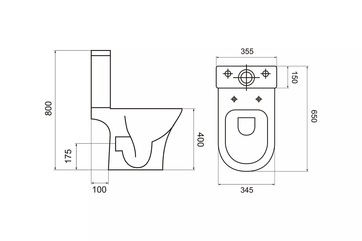 Унитаз TOKITO TATSUMAKI AIKO смыв торнадо, микролифт