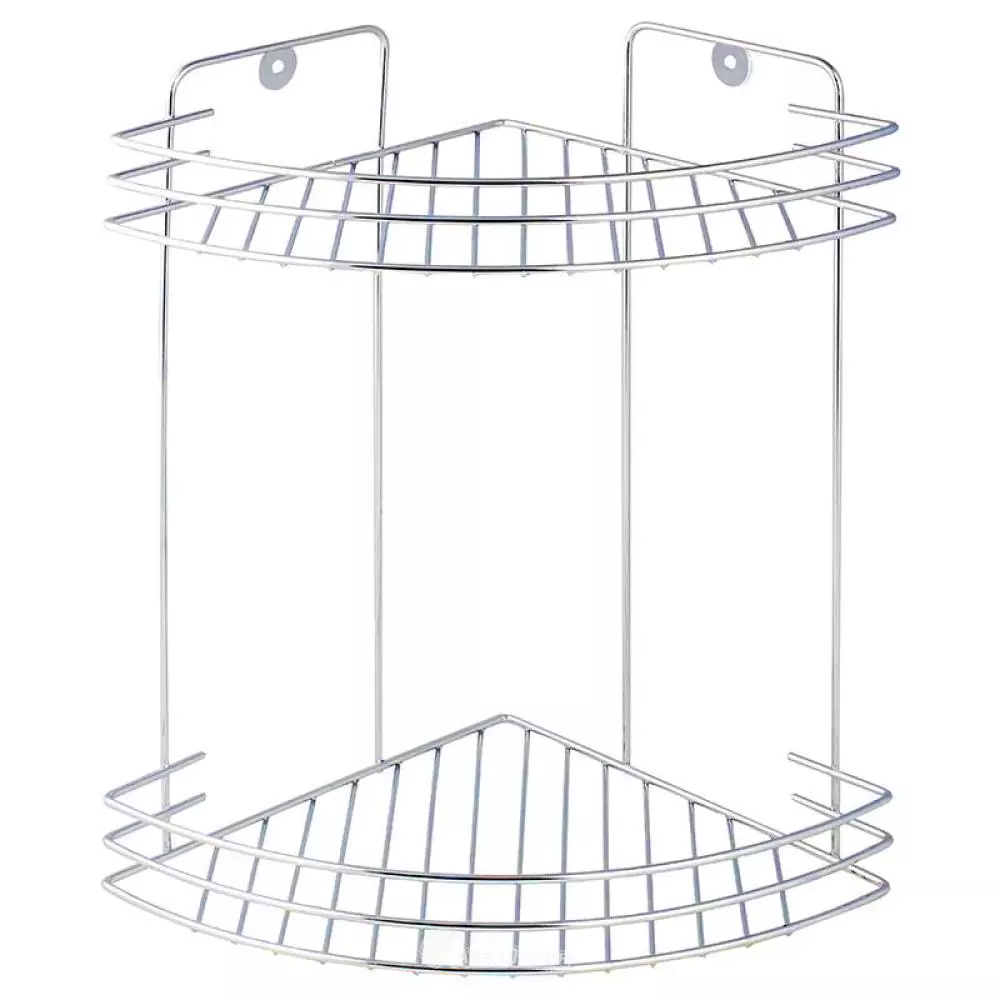Полка угловая двойная хром Аквалиния W2672C-2