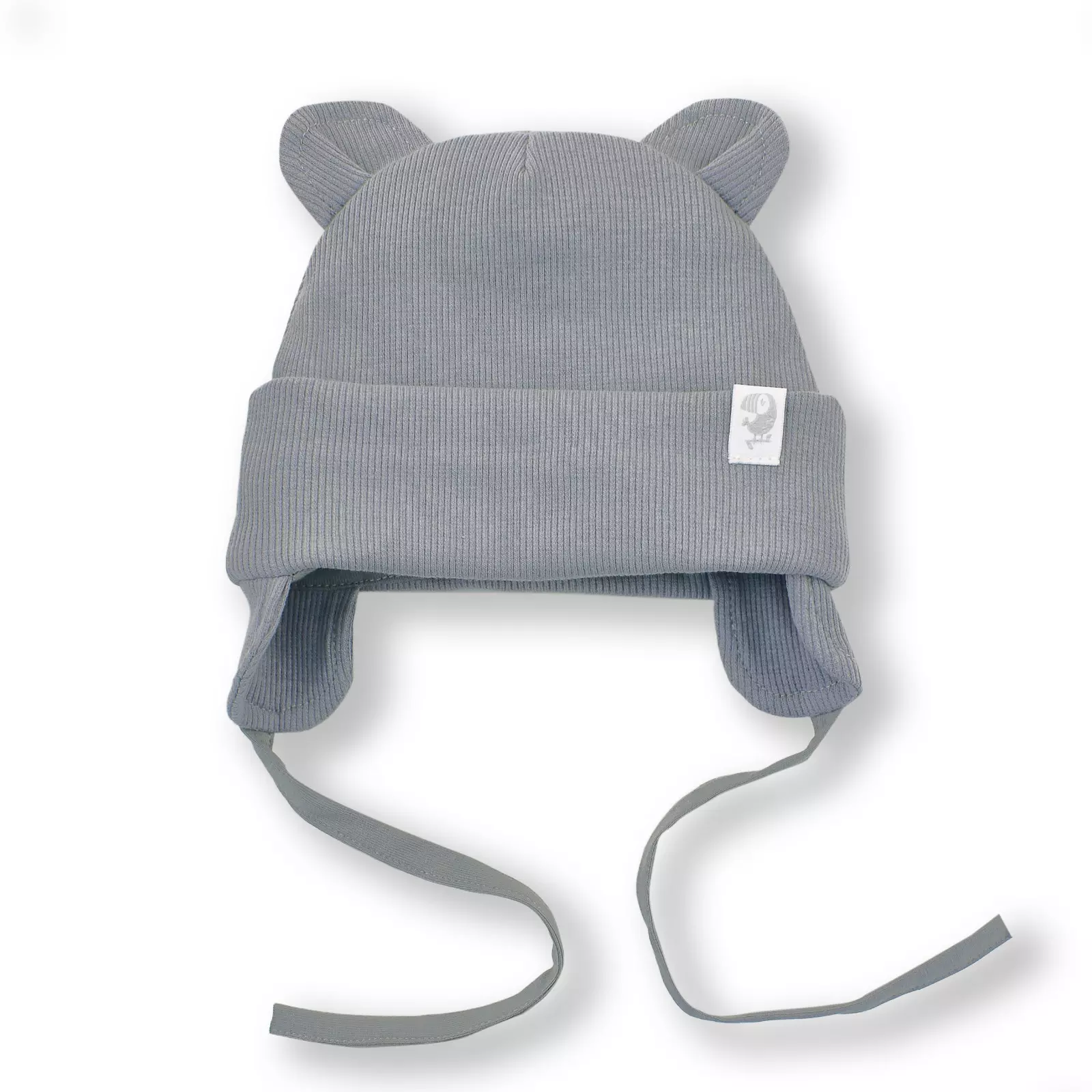 Детская шапка с ушками, серый р-р 36-38 ToucanKids 6030-13