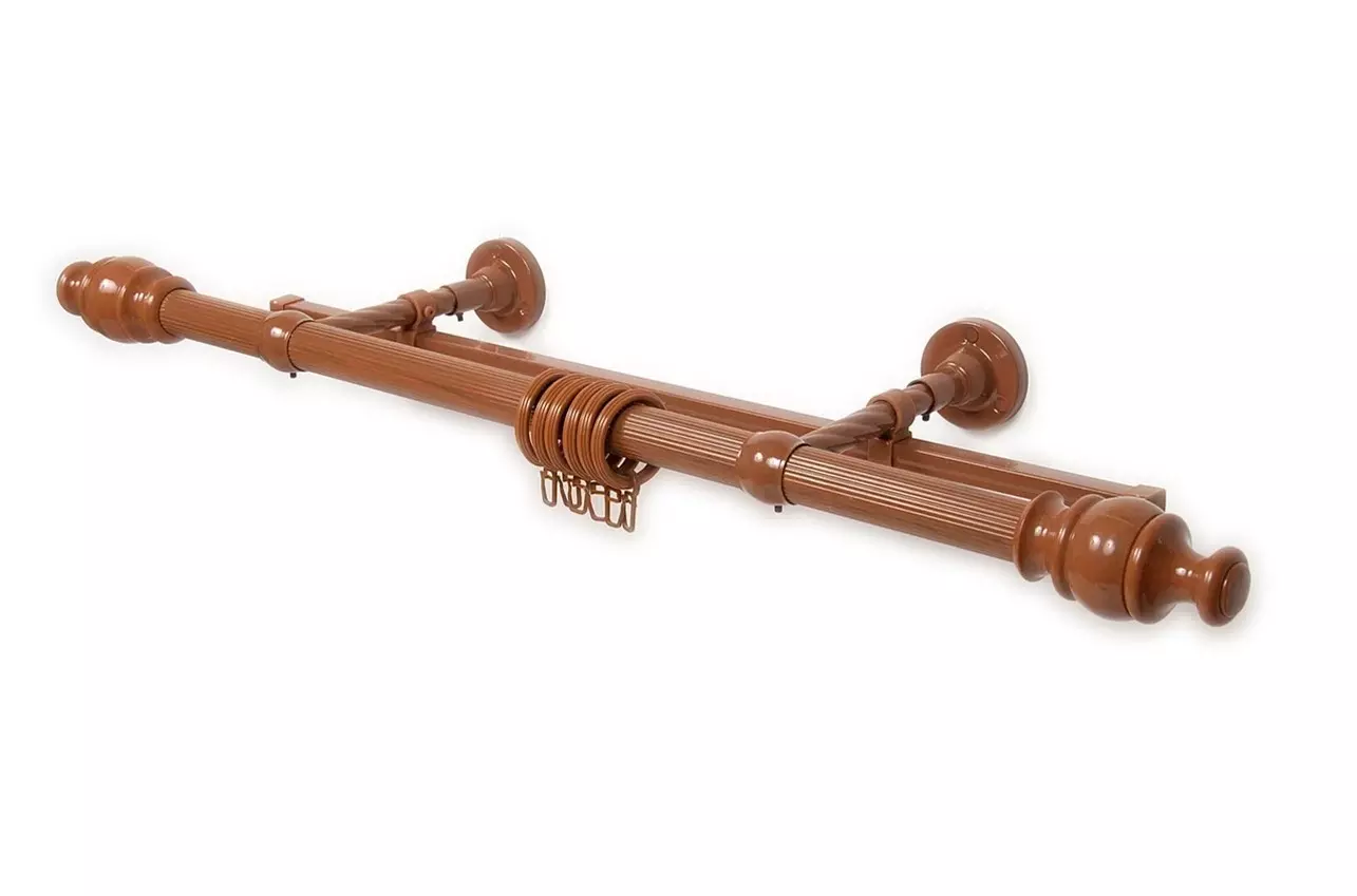 Карниз для штор 200 см двухрядный круглый металл рустикал d=28 мм