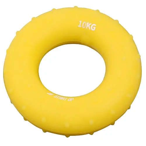 Эспандер кистевой круглый Start Up NT34036 с рельефом 10 кг жёлтый