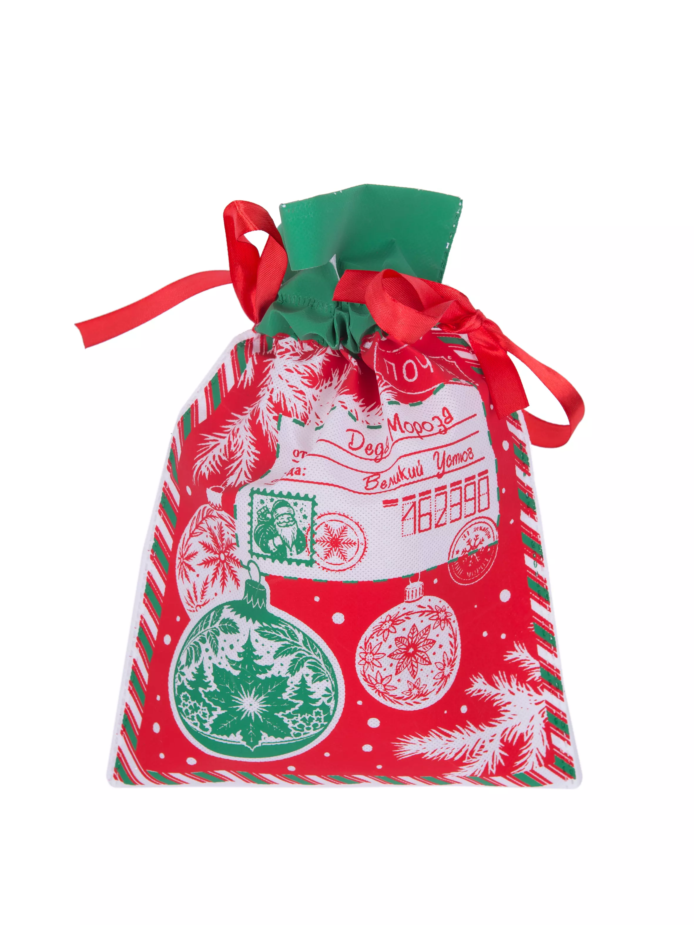 Мешок для подарка из нетканого материала (полипропилен), с полиэстеровой лентой 20x30 см 95083