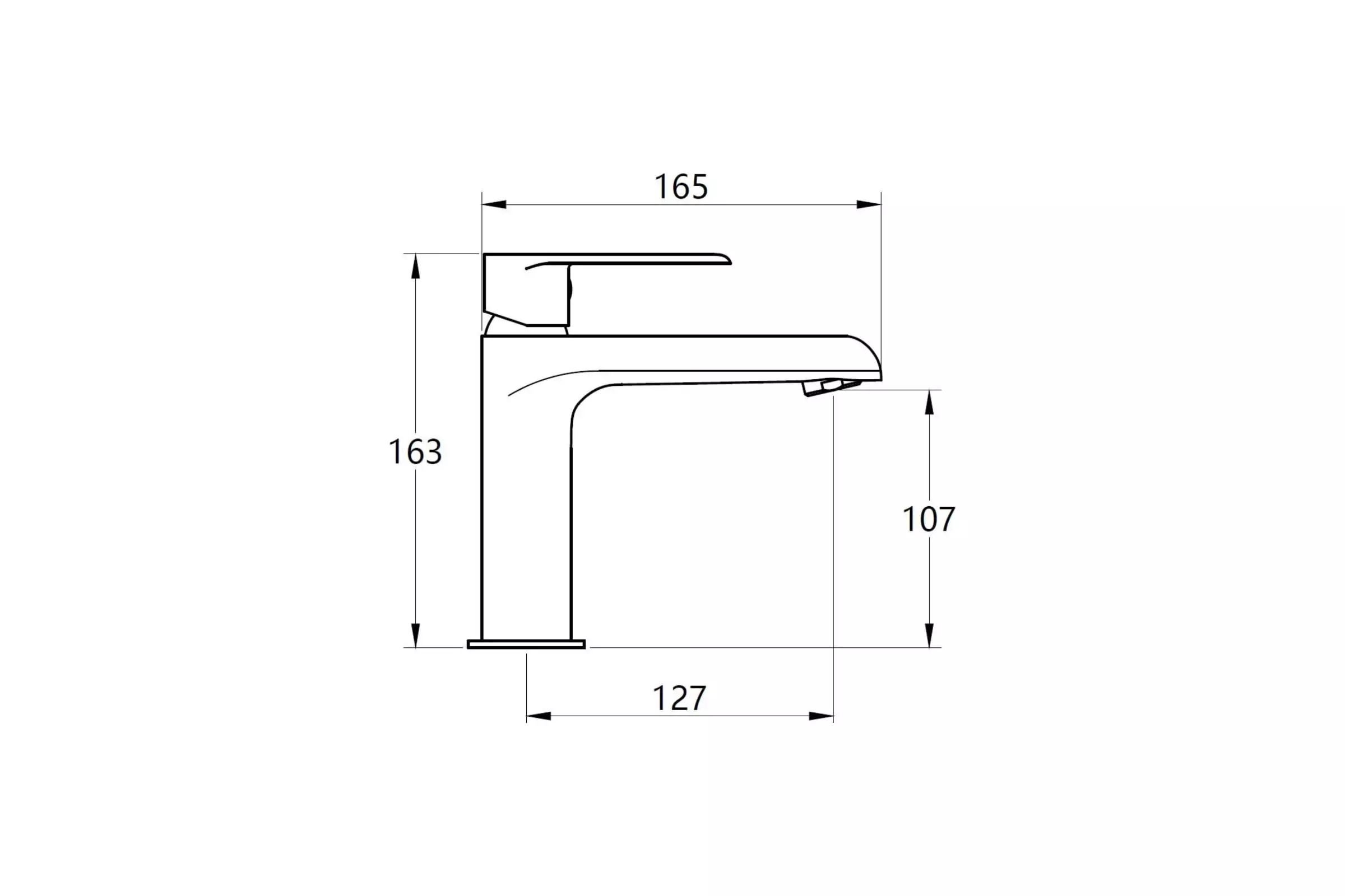Смеситель для раковины, хром, VODA Fairway FY 26, латунь