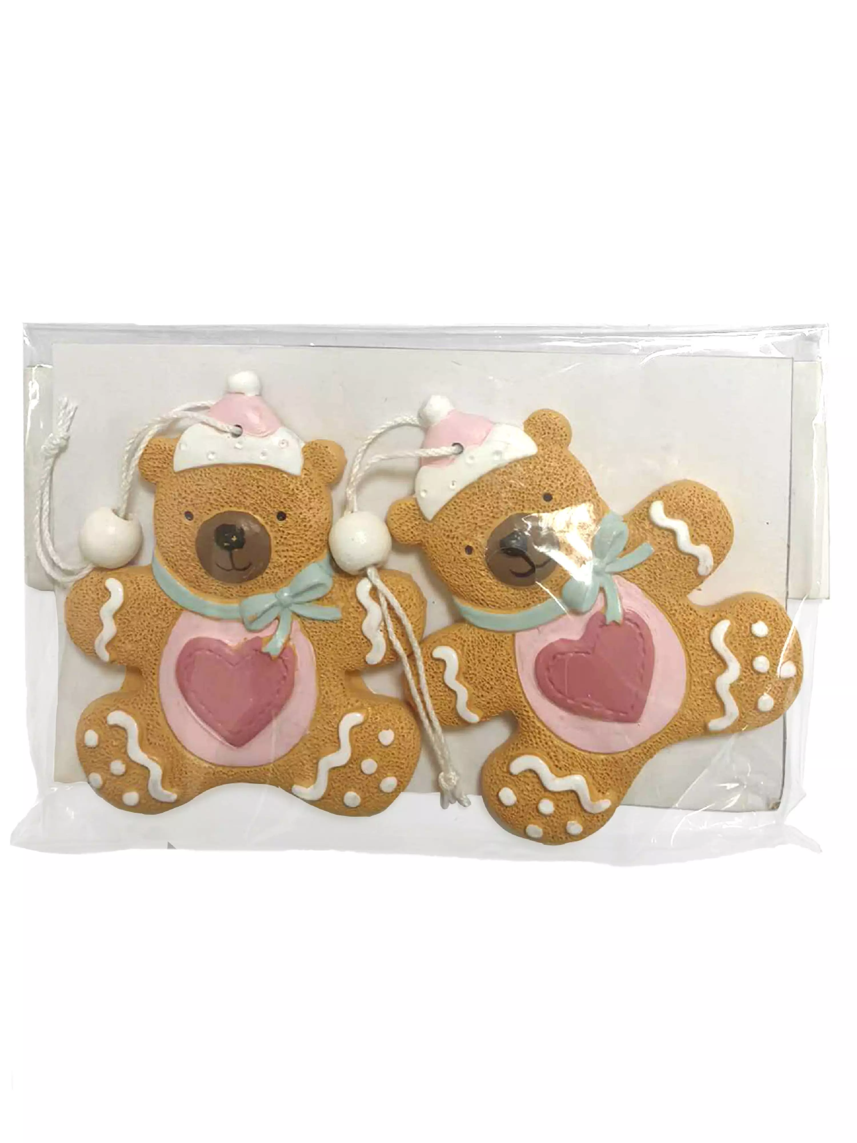 Новогоднее подвесное украшение (полирезина, древесина), набор из 2 шт / 0,5x7,5x6.5см 95007