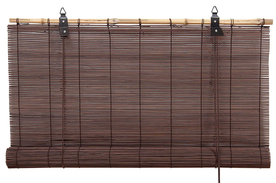 Рулонная штора бамбук 140*160 см шоколад Bamboo 012