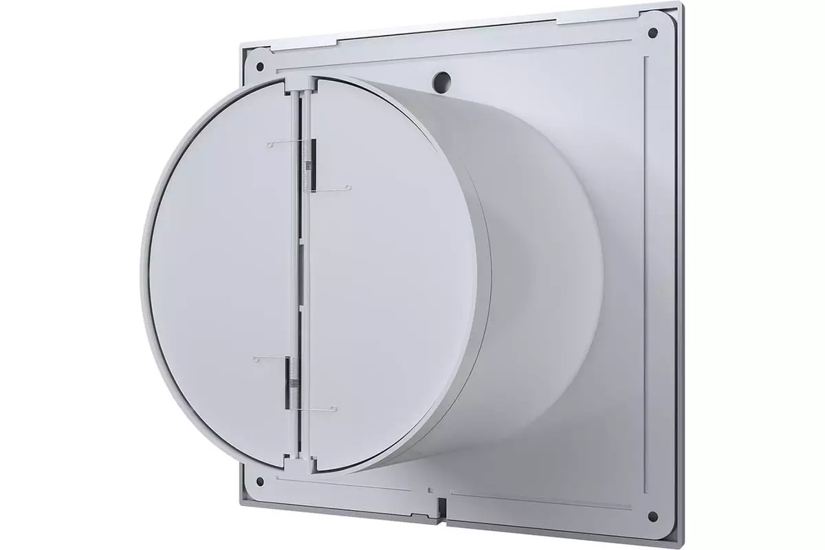 Вентилятор вытяжной накладной D-100 DICITI SLIM 4C Gray metal обратный клапан