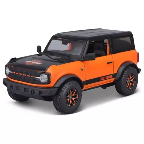 Машинка Внедорожник die-cast Harley-Davidson 2021 Ford Bronco Badlands 1:24, чёрный 32272