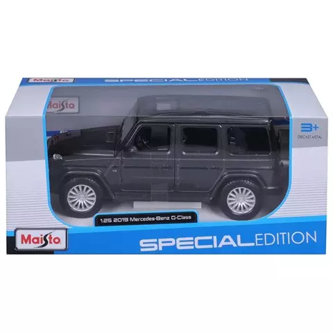 Машинка die-cast 2019 Mercedez Benz G Class AMG SUV Maisto 1:24, открывающ. двери, тем-серая 31531GY