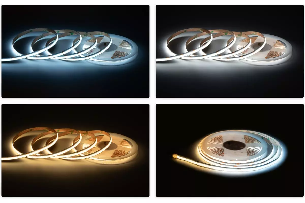 Светодиодная лента 24В 10Вт/м 900Лм/м 3000К-6500К 5м 8мм COB 560шт/м IP20 Apeyron 00-492