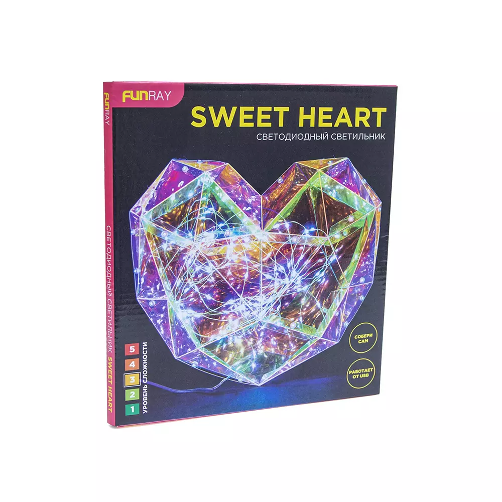 Светодиодная фигура DIY Sweet Heart Сердце 22,5 см, USB гирлянда в комплекте Funray 10011