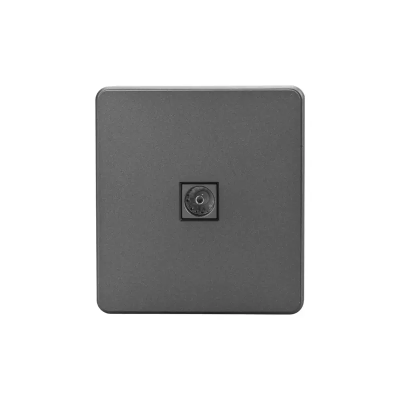 Розетка встраиваемая ТВ титан Kranz Miele Round KR-78-0723-2