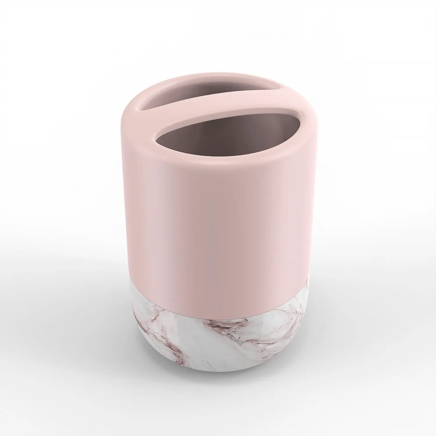 Стакан для зубных щеток настольный, розовый, керамика, Trendy FOR-TR042