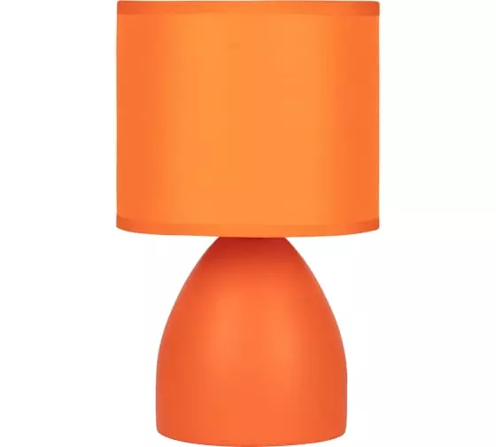 Настольная лампа Rivoli Nadine 7047-502 1 * Е14 40 Вт керамика оранжевая с абажуром