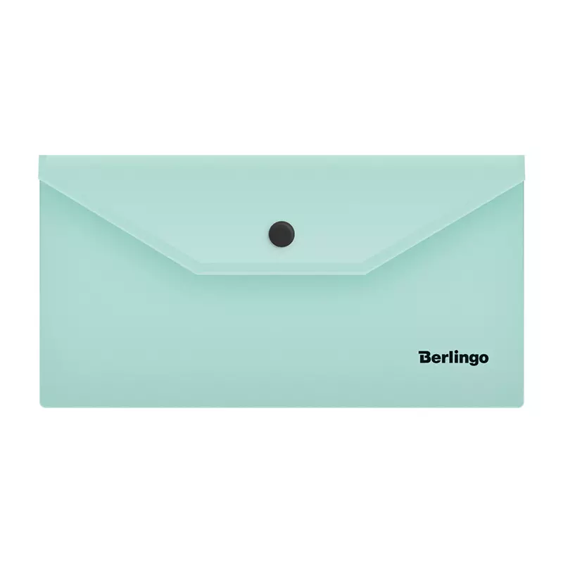 Папка-Конверт на кнопке Berlingo Instinct, C6, 180мкм, мятный AKk_06520