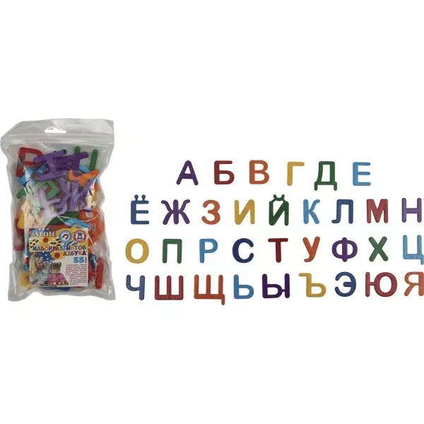 Азбука на магнитах пластиковых, цвета ассорти (7 цветов) deVENTE 8071905