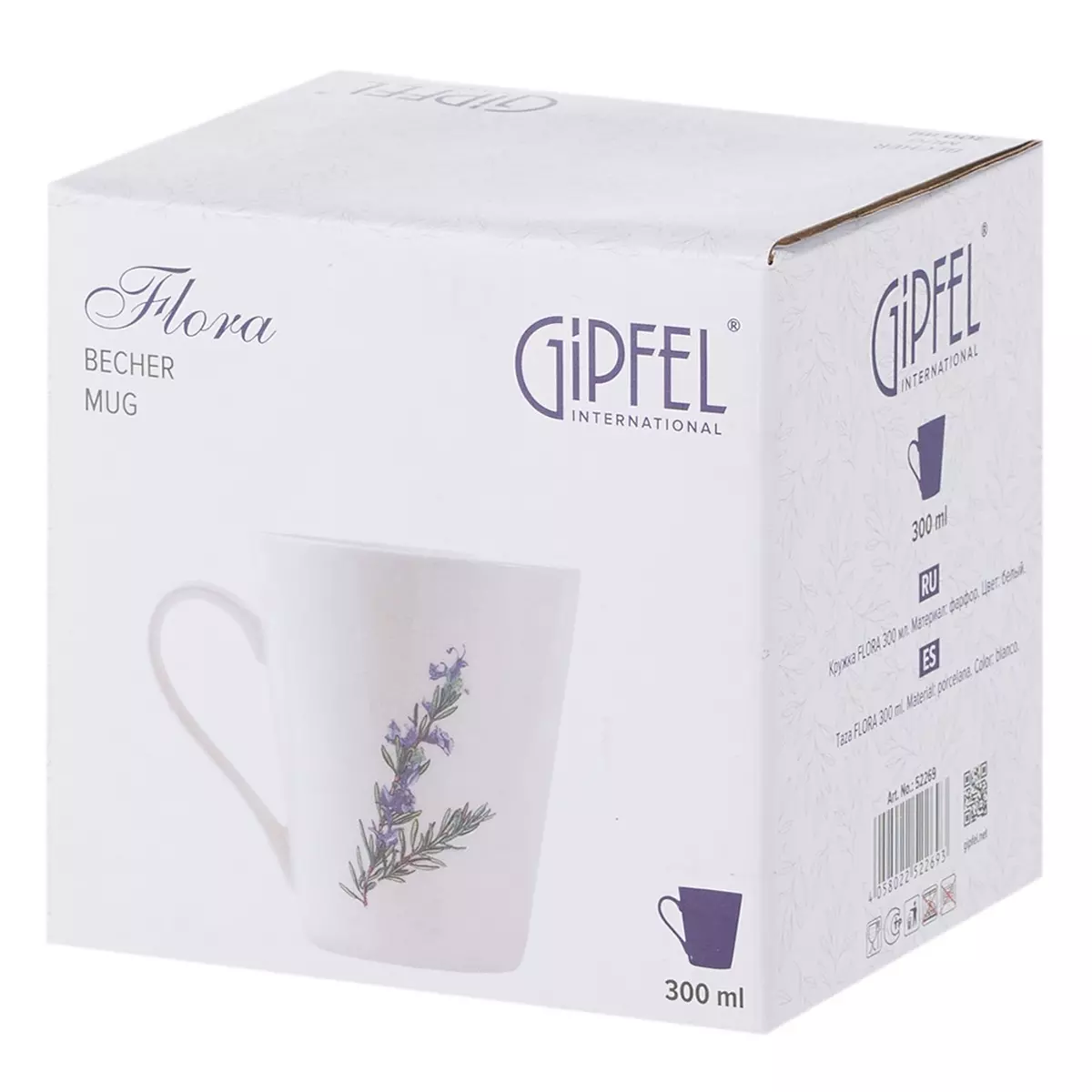 Кружка 300 мл фарфор FLORA52269 GIPFEL