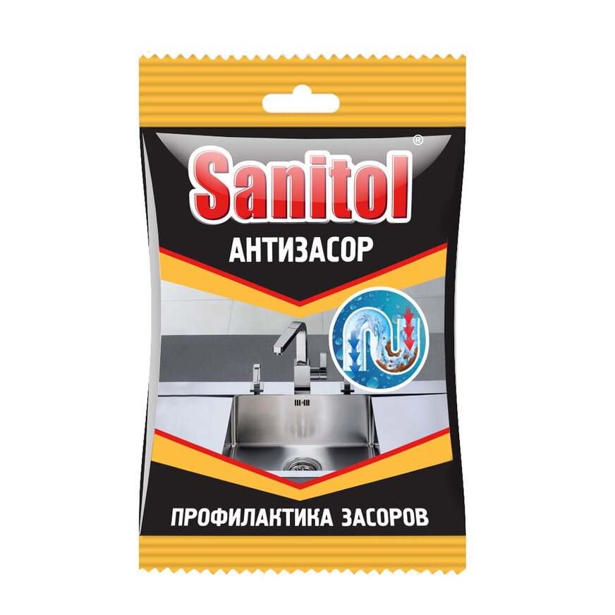 Средство для чистки труб Sanitol 90 гр