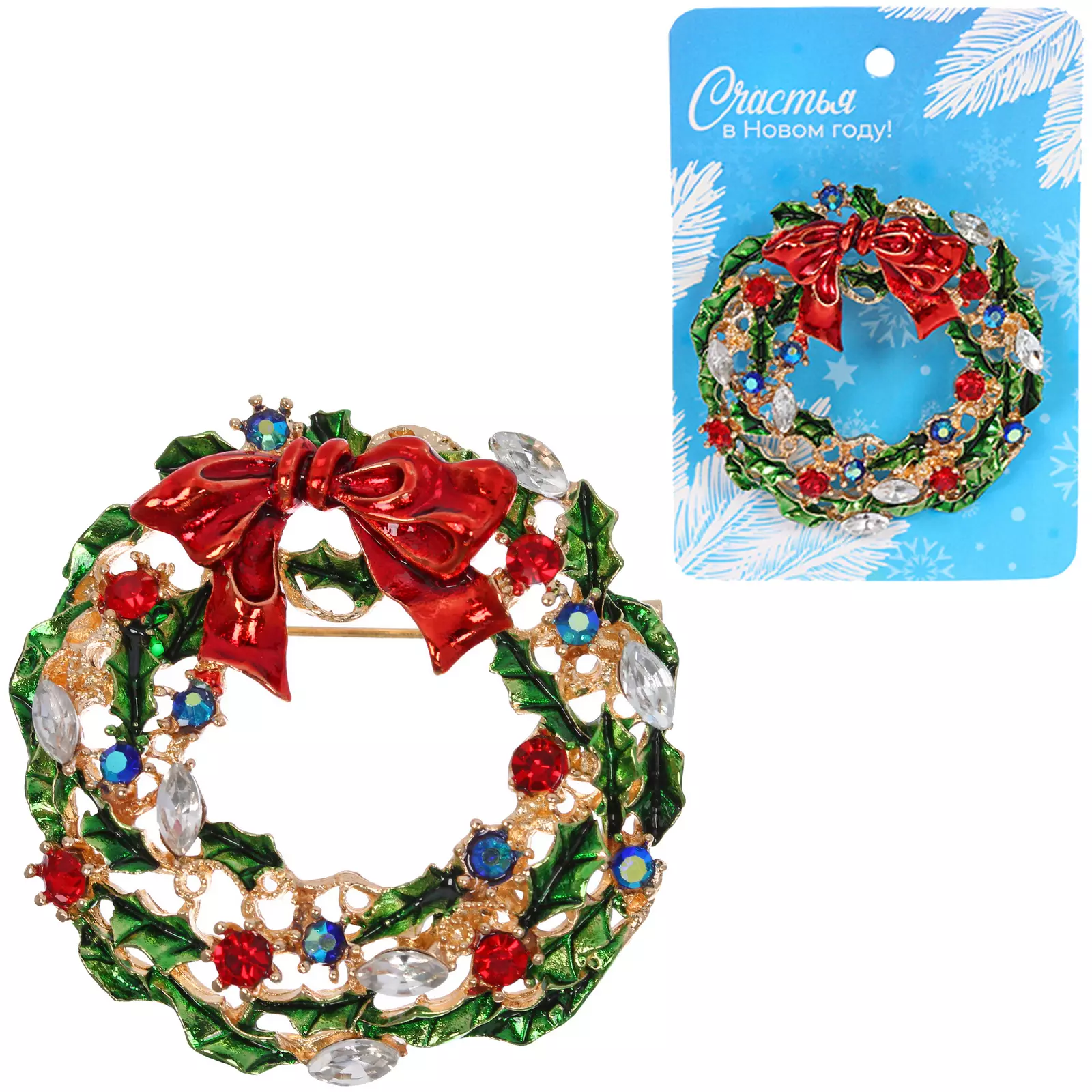 Брошь Best Podarok Рождественское чудо 4,5 см 545-0461