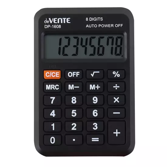 Калькулятор карманный DP-1608, 58x88x11 мм, 8 разрядный, deVENTE 4030304