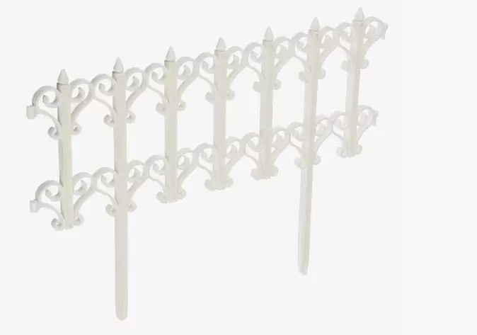 Забор декоративный пластик Классика белый (длина-1,8 м, высота-25 см)