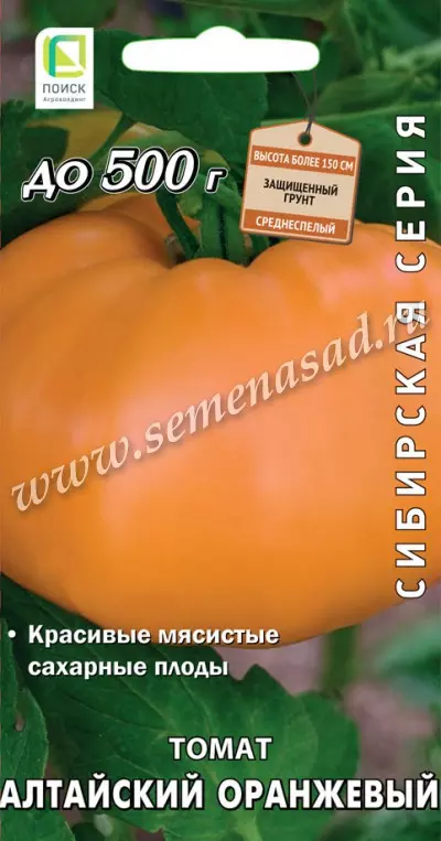 Семена Томат Алтайский оранжевый. ПОИСК Ц/П СС 0.1 г