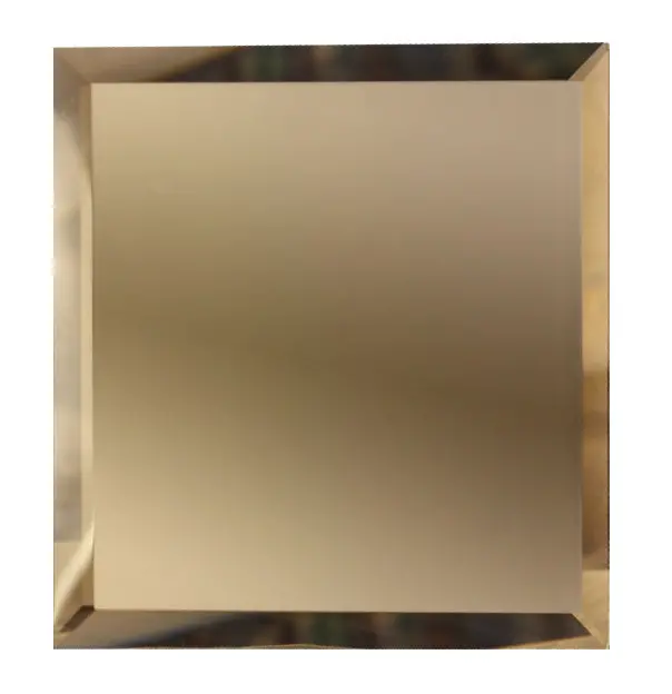 Плитка зеркальная квадратная с фацетом 10 мм (180х180мм) бронзовая