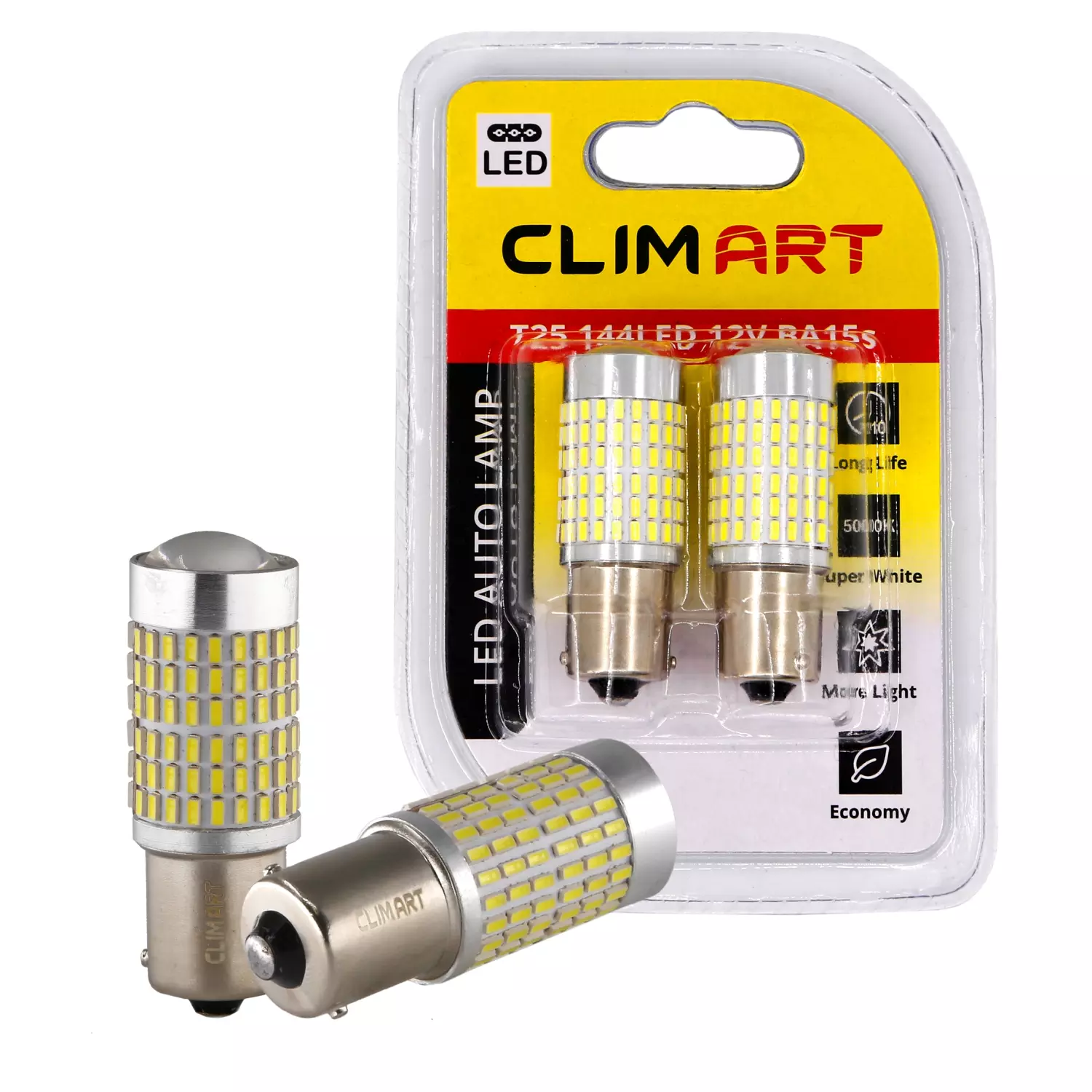 Лампа автомобильная светодиодная CLIM ART T10 2LED 12V W2.1x9.5d