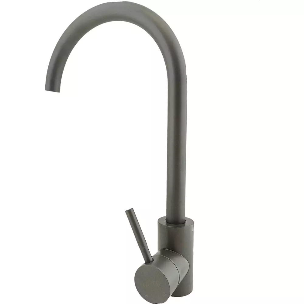 Смеситель для кухни, высокий излив, графит, OUTE T40313BY, нерж. сталь