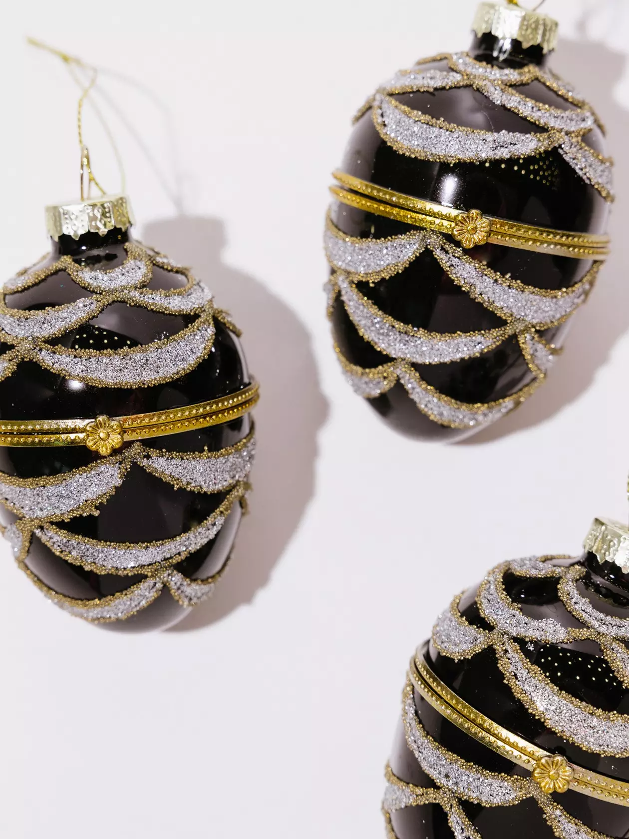 Елочные украшения стекло (3 шт) Волшебство на ветках VNV23/3-93