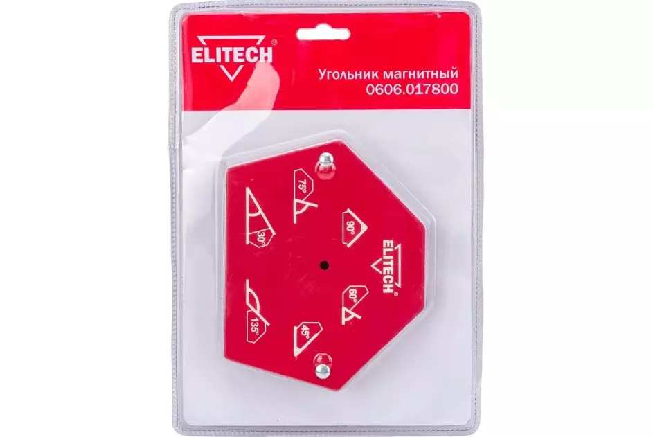 Уголок магнитный Elitech 0606.017800 , усилиеmax=35-кг, углы=30/45/60/75/90/135