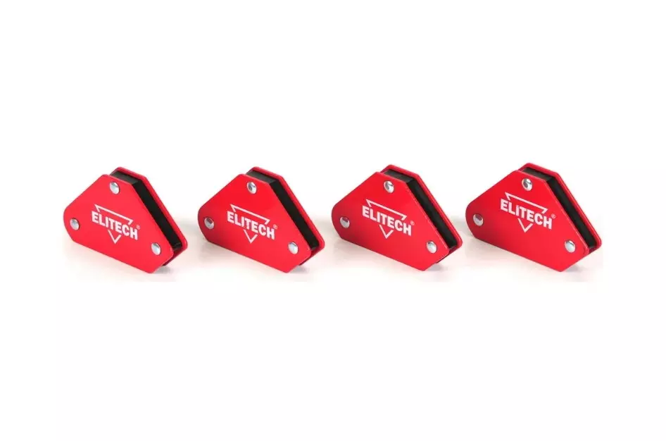 Уголок магнитный Elitech 0606.017900 усилие max=5кг,углы=45/90/135,4шт