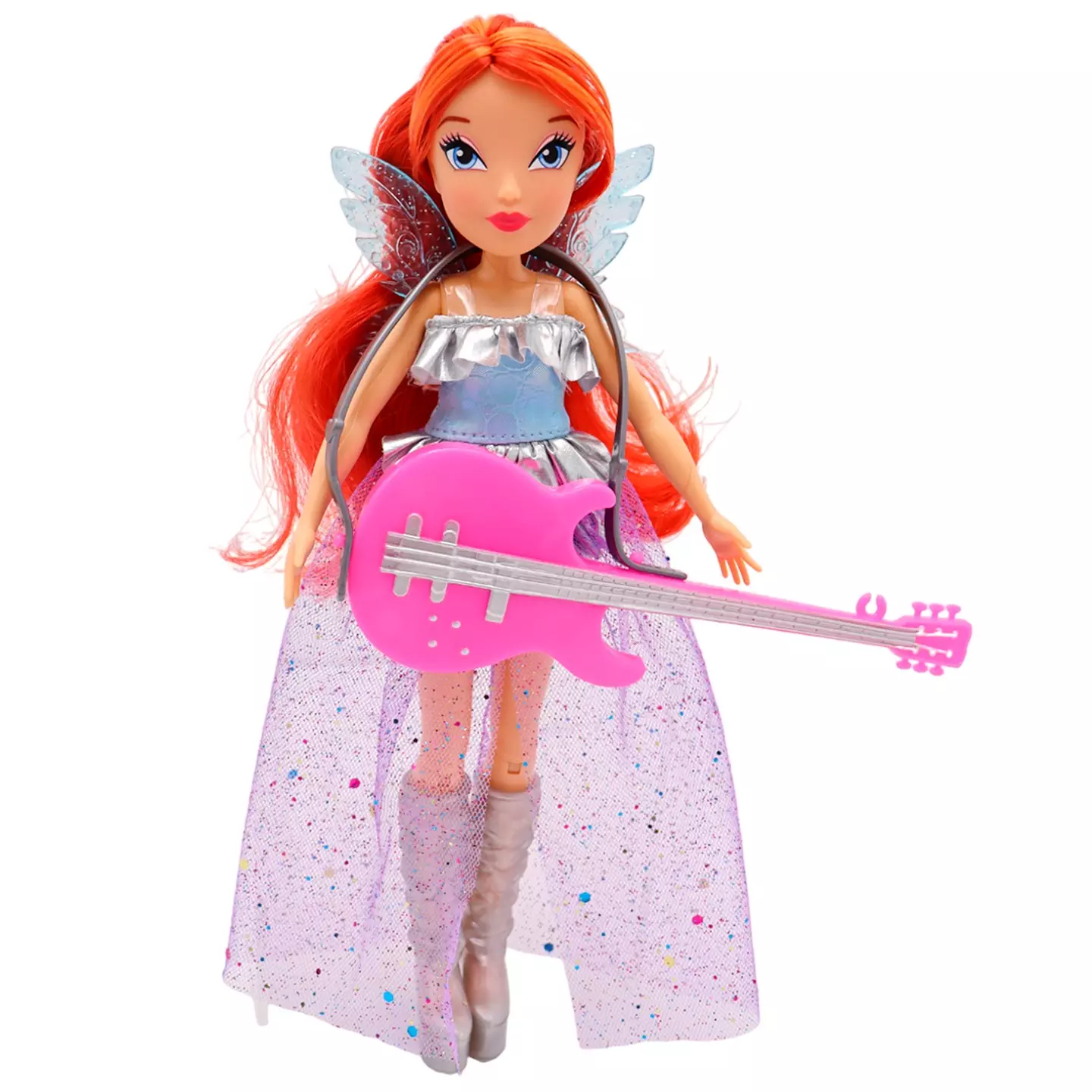Кукла шарнирная Winx Club Rock Блум с крыльями и аксессуарами 4 шт 24 см IW01332201