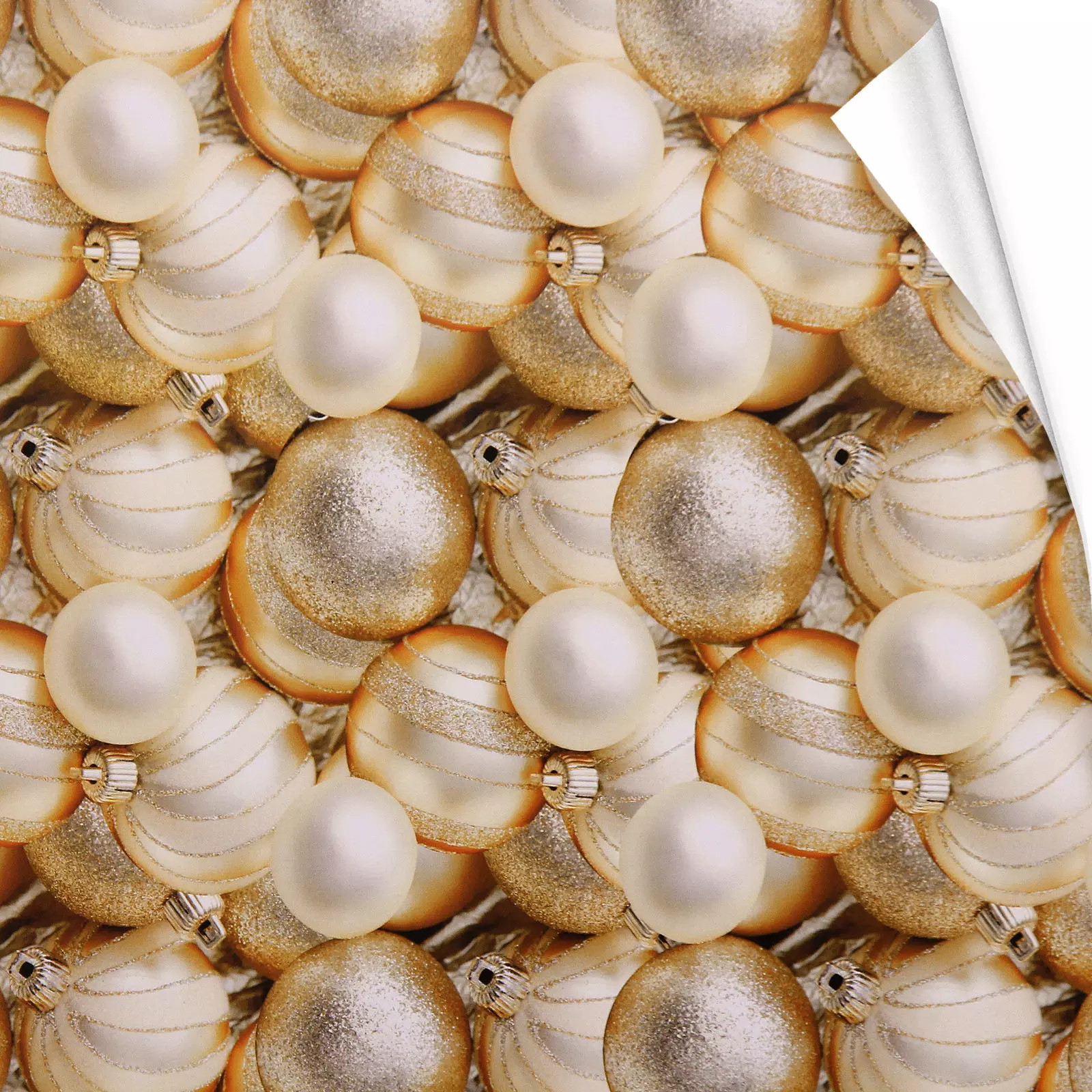 Бумага упаковочная 50х70 см Волшебные шары шампань 214-524