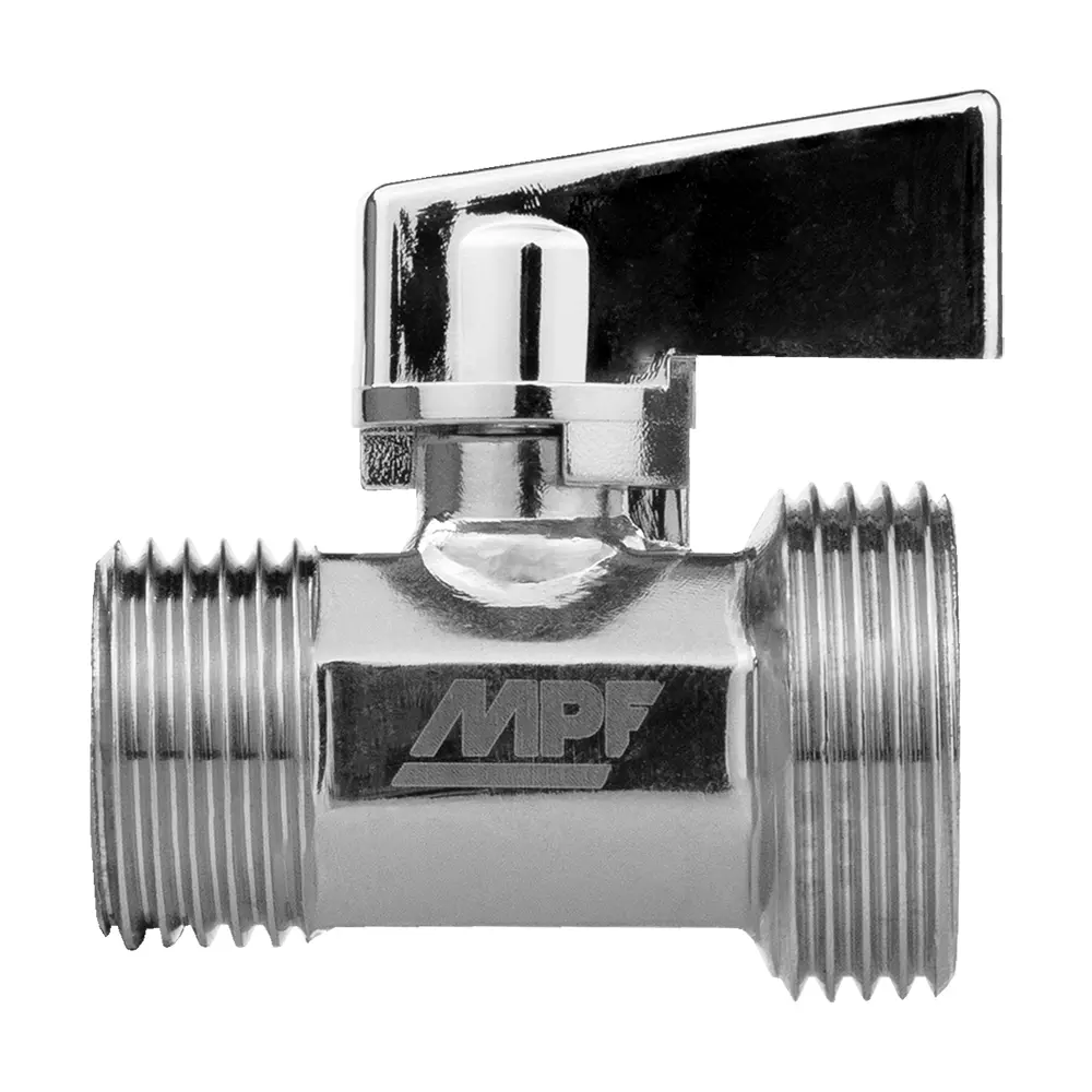 Кран-мини 1/2&quot; х 3/4&quot; НР, ХРОМ-POLISH.латунь, ГОСТ, MPF