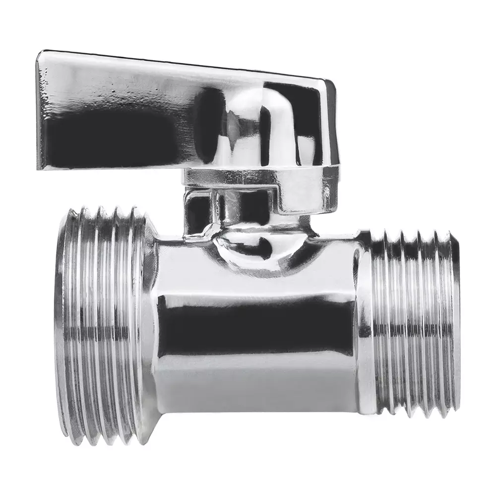 Кран-мини 1/2&quot; х 3/4&quot; НР, ХРОМ-POLISH.латунь, ГОСТ, MPF