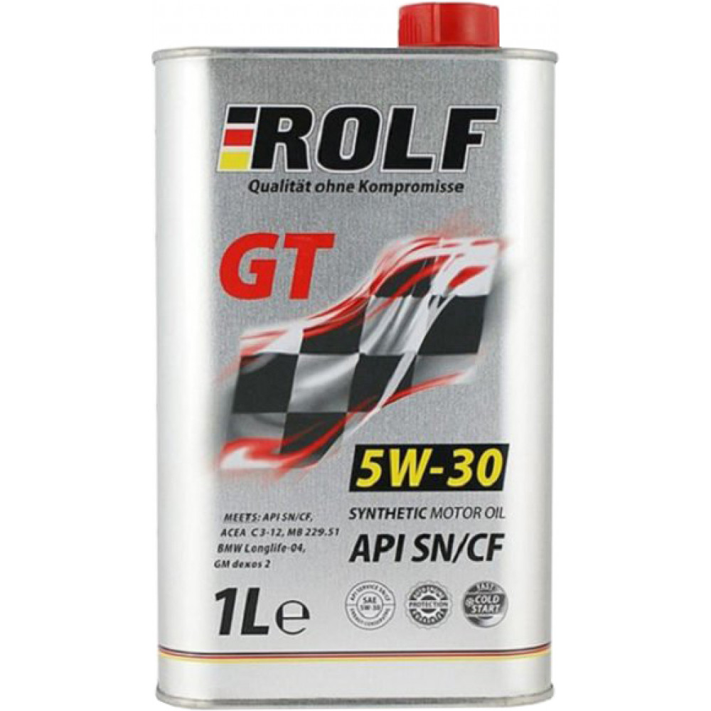 Масло моторное 5w30 синтетика ROLF GT SAE API SN/CF 1 л, 322233