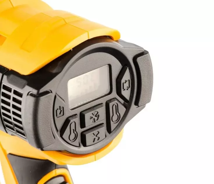 Фен строительный с дисплеем DENZEL HG-2000E 2000Вт 50-650°С